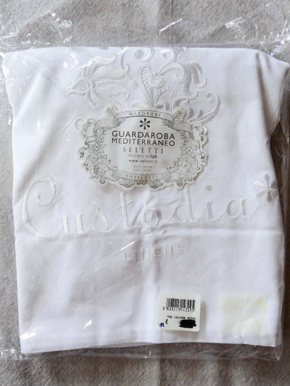 NWT Seletti Large Cotton Storage Bag for Linens